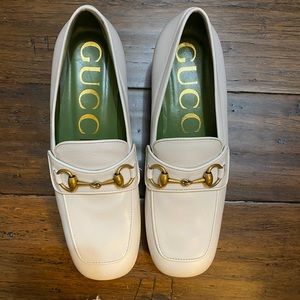 Gucci AUTH Houdan 15 Platform Loafer White Size 37.5 (RUNS SMALL) Never Worn ❣️